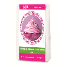 TOPPING CREME - CREAM LICHT ROZE MIX GLUTENVRIJ 200g